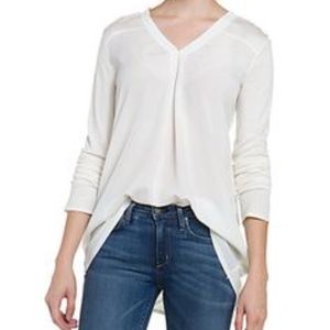 White Silk Blend Blouse